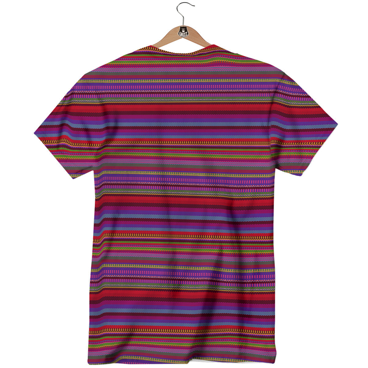 Woven Mexican Colorful Print Pattern T-Shirt-grizzshop