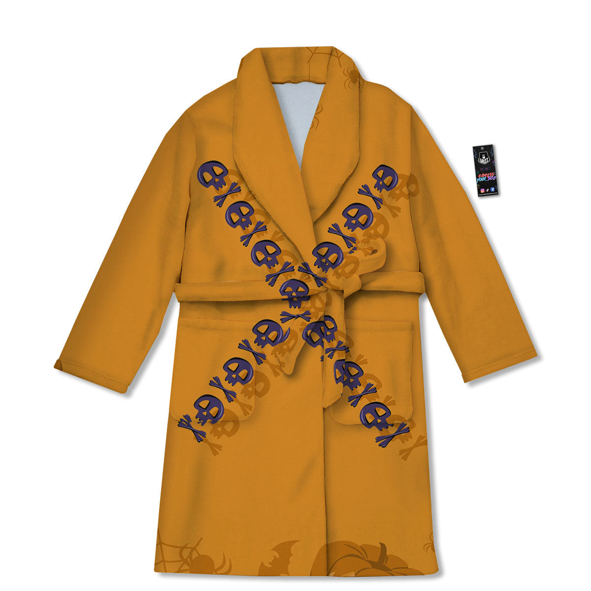 X Halloween Print Bathrobe-grizzshop