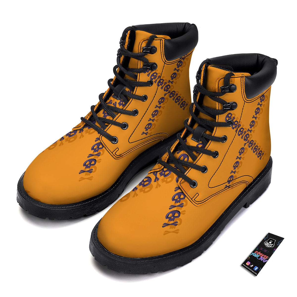 X Halloween Print Boots-grizzshop