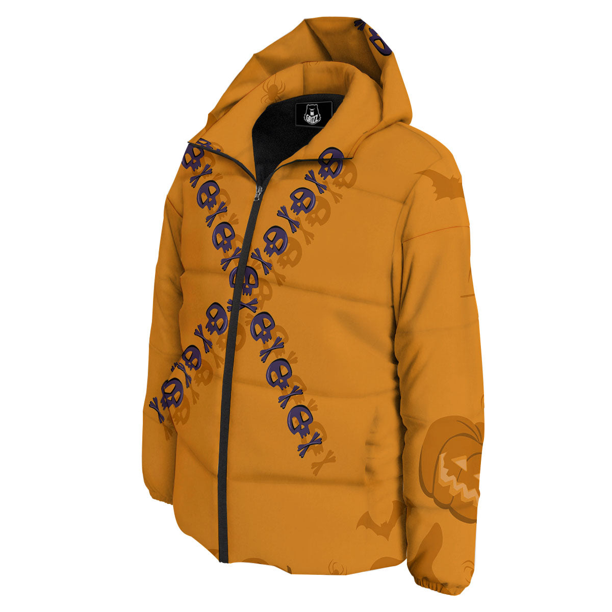 X Halloween Print Down Jacket-grizzshop