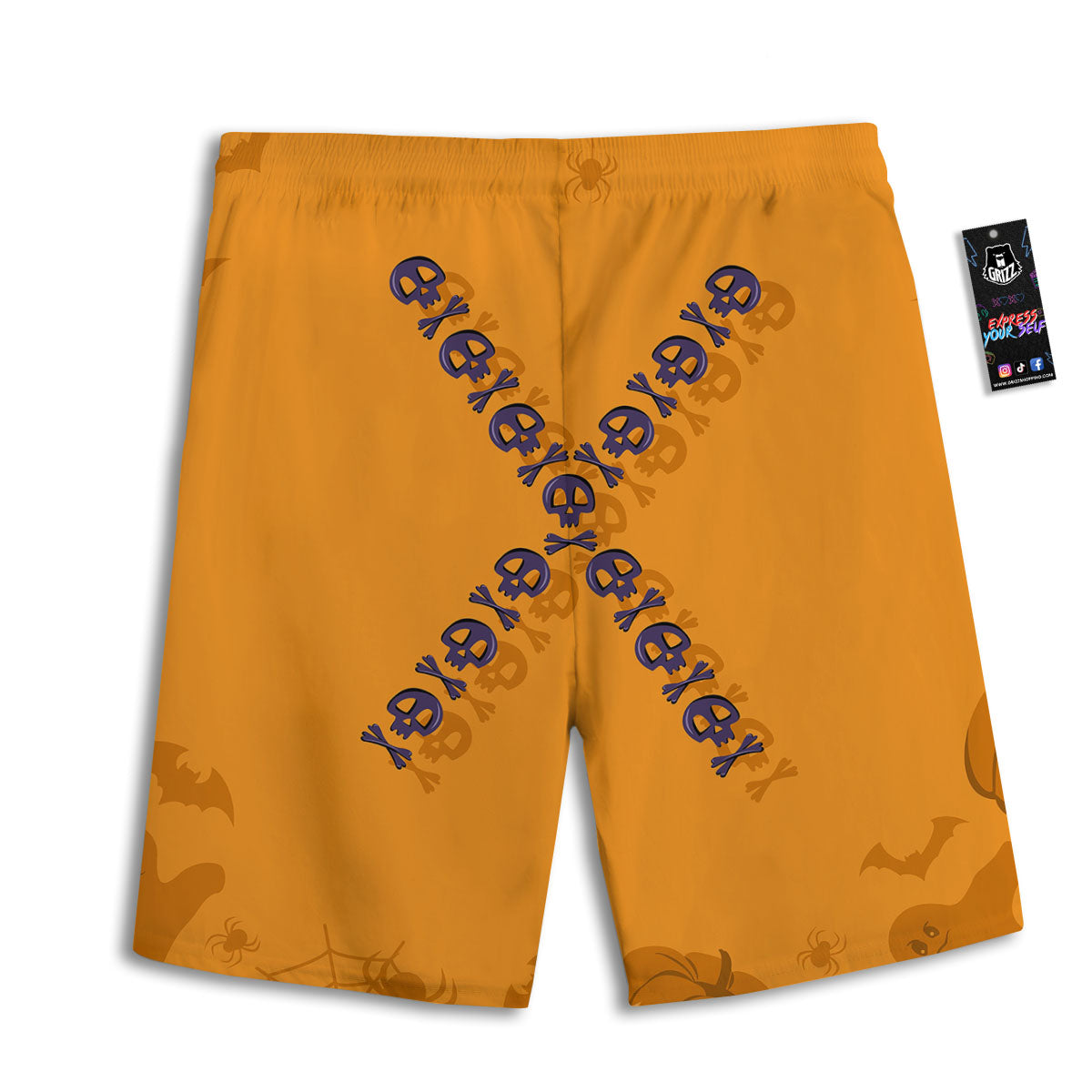 X Halloween Print Men's Athletic Shorts