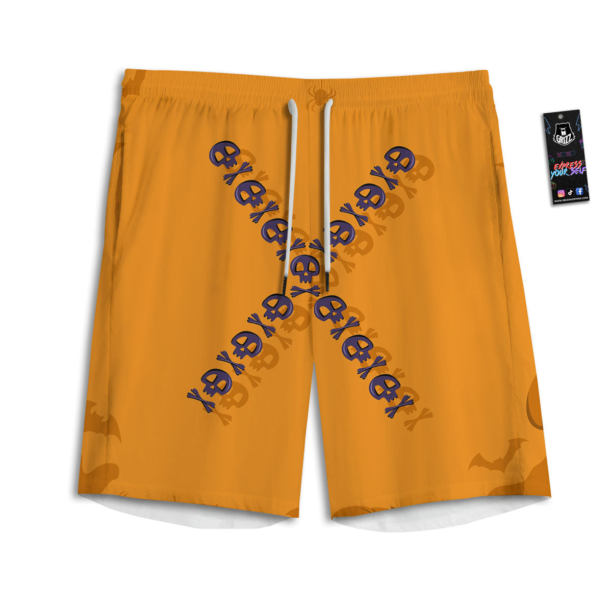 X Halloween Print Men's Athletic Shorts