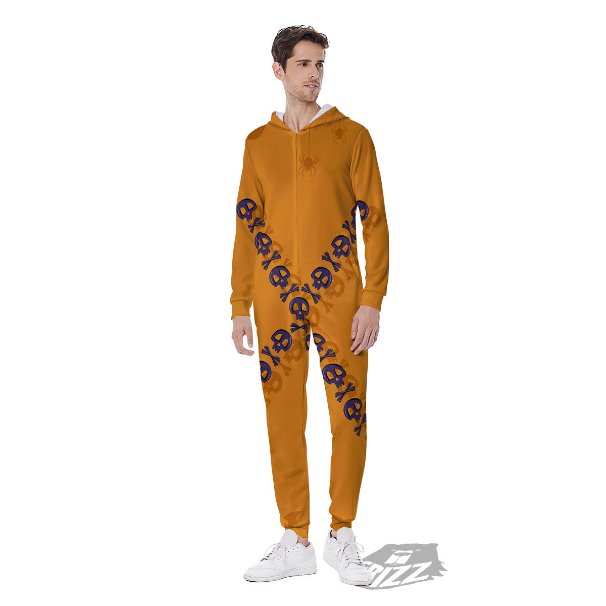 X Halloween Print Men's Jumpsuit-grizzshop