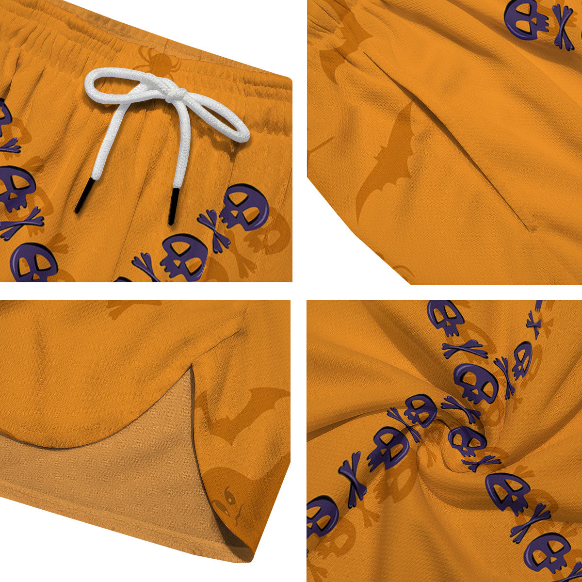 X Halloween Print Men's Running Shorts-grizzshop