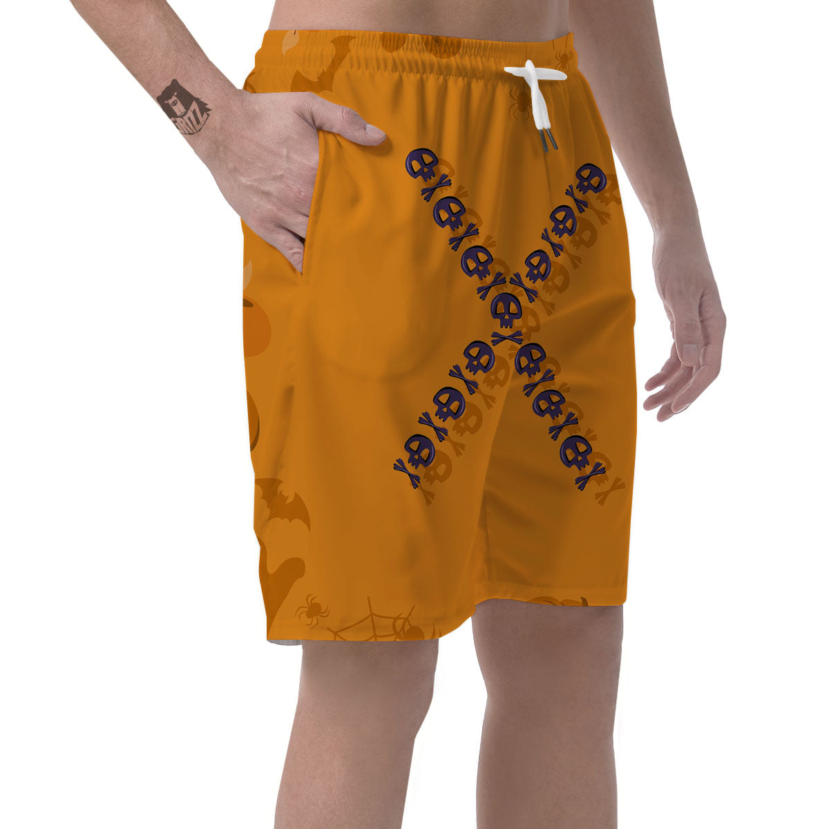X Halloween Print Men's Shorts-grizzshop