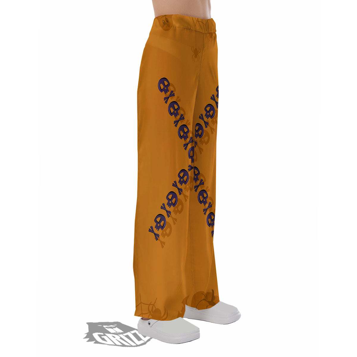 X Halloween Print Pajama Pants-grizzshop