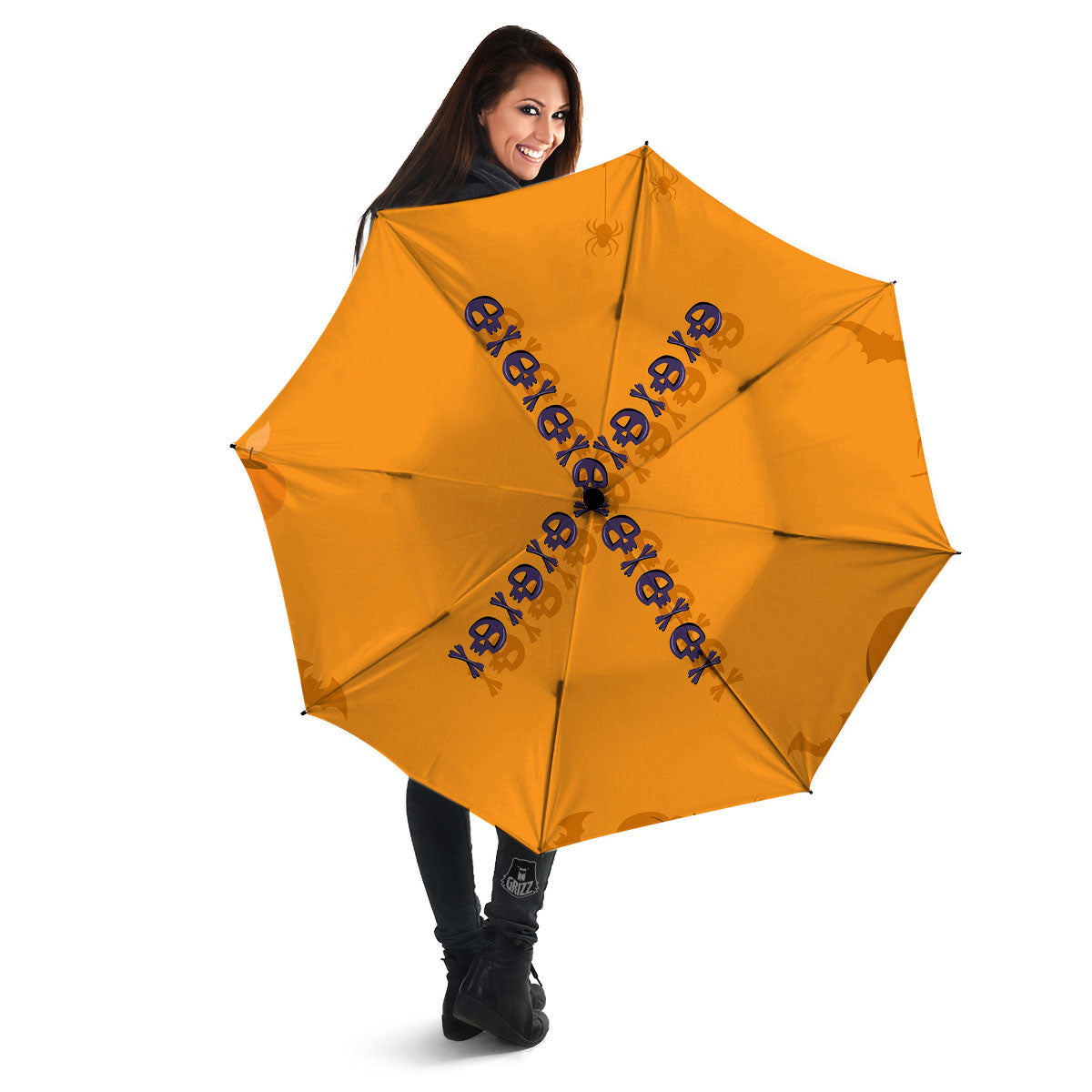 X Halloween Print Umbrella-grizzshop