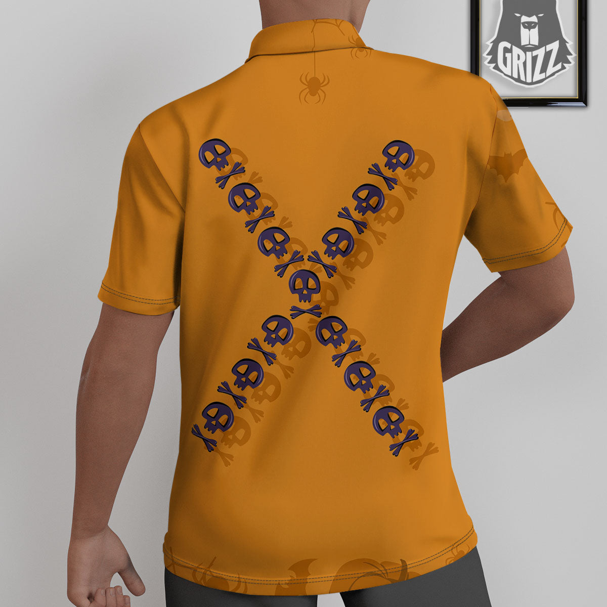 X Halloween Print Untucked Shirts-grizzshop