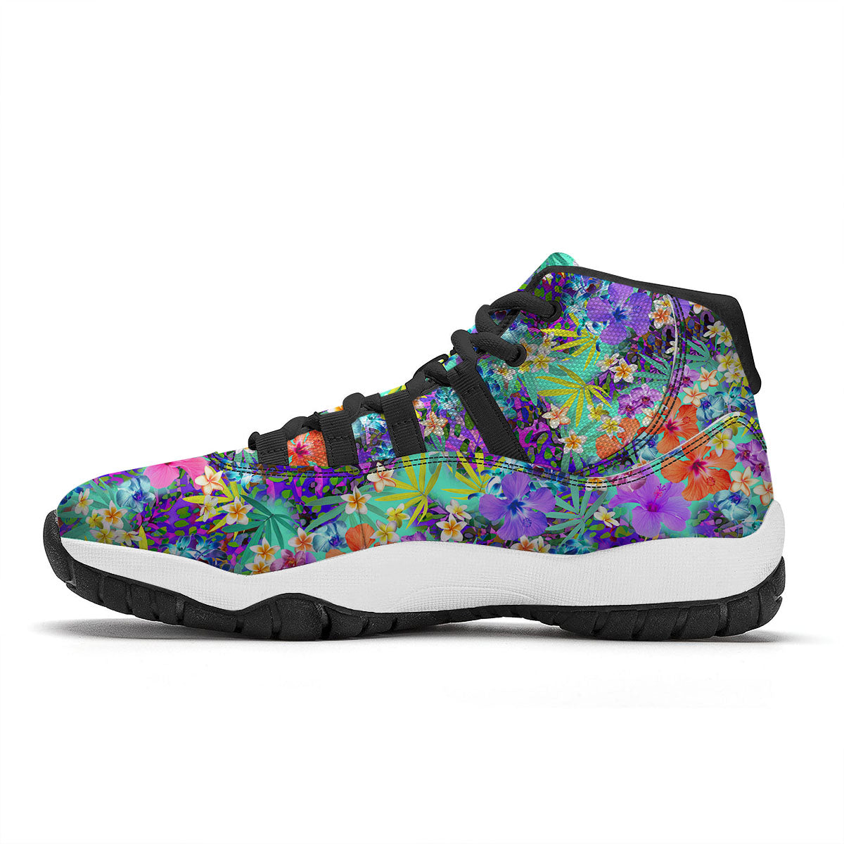X-Ray Elephant Skeleton Print Pattern Black Bball Shoes-grizzshop
