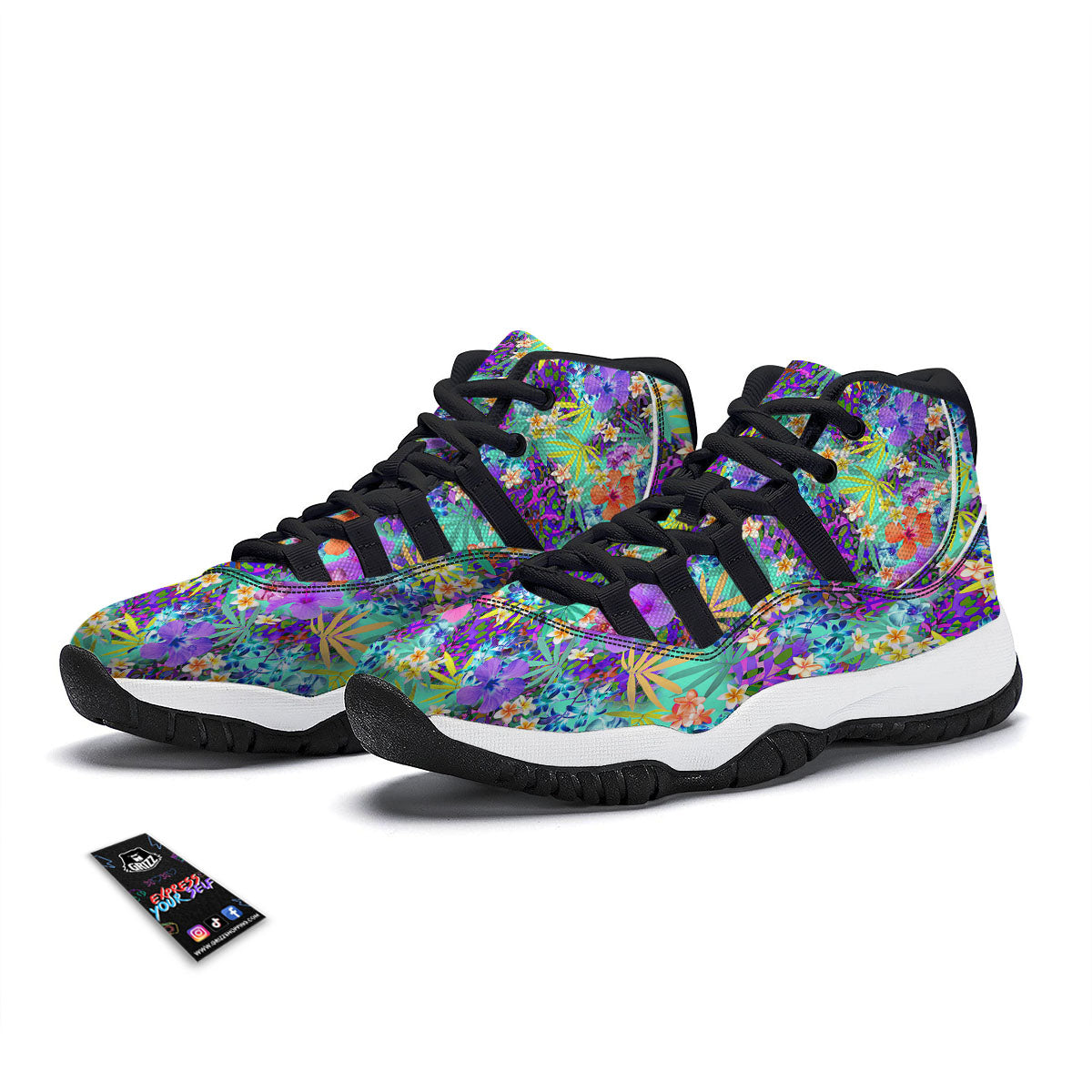 X-Ray Elephant Skeleton Print Pattern Black Bball Shoes-grizzshop