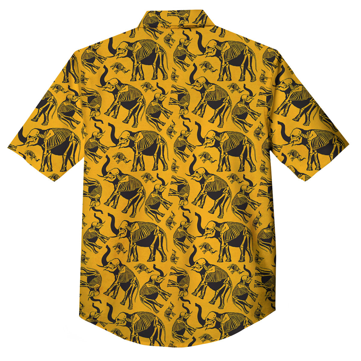 X-Ray Elephant Skeleton Print Pattern Button Up Shirt-grizzshop