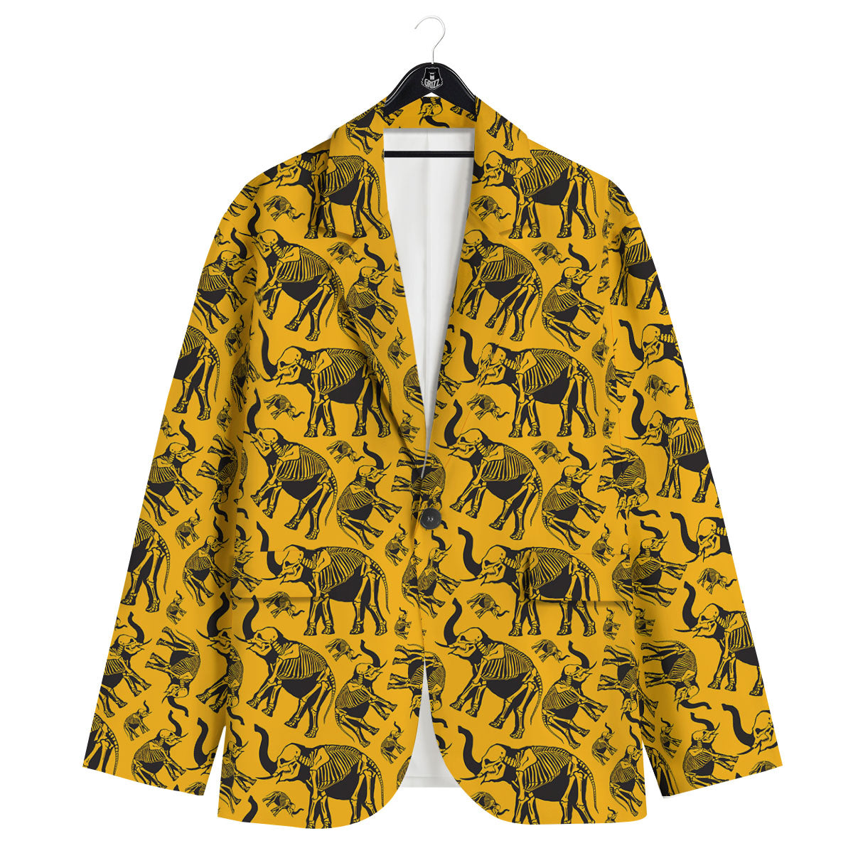 X-Ray Elephant Skeleton Print Pattern Men's Sport Coat-grizzshop