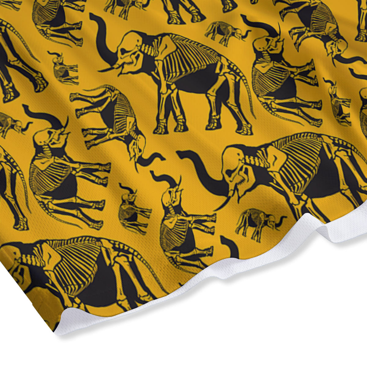 X-Ray Elephant Skeleton Print Pattern Mesh Shorts-grizzshop
