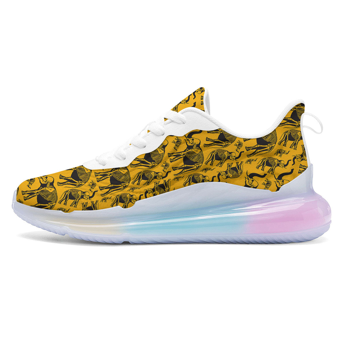 X-Ray Elephant Skeleton Print Pattern Running Sneakers-grizzshop