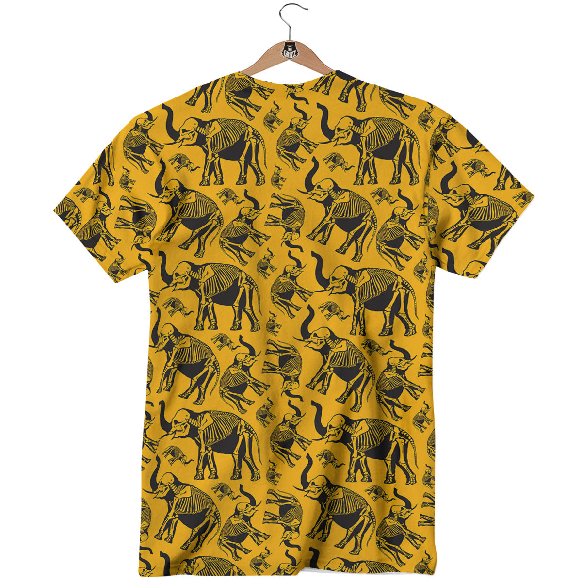 X-Ray Elephant Skeleton Print Pattern T-Shirt-grizzshop