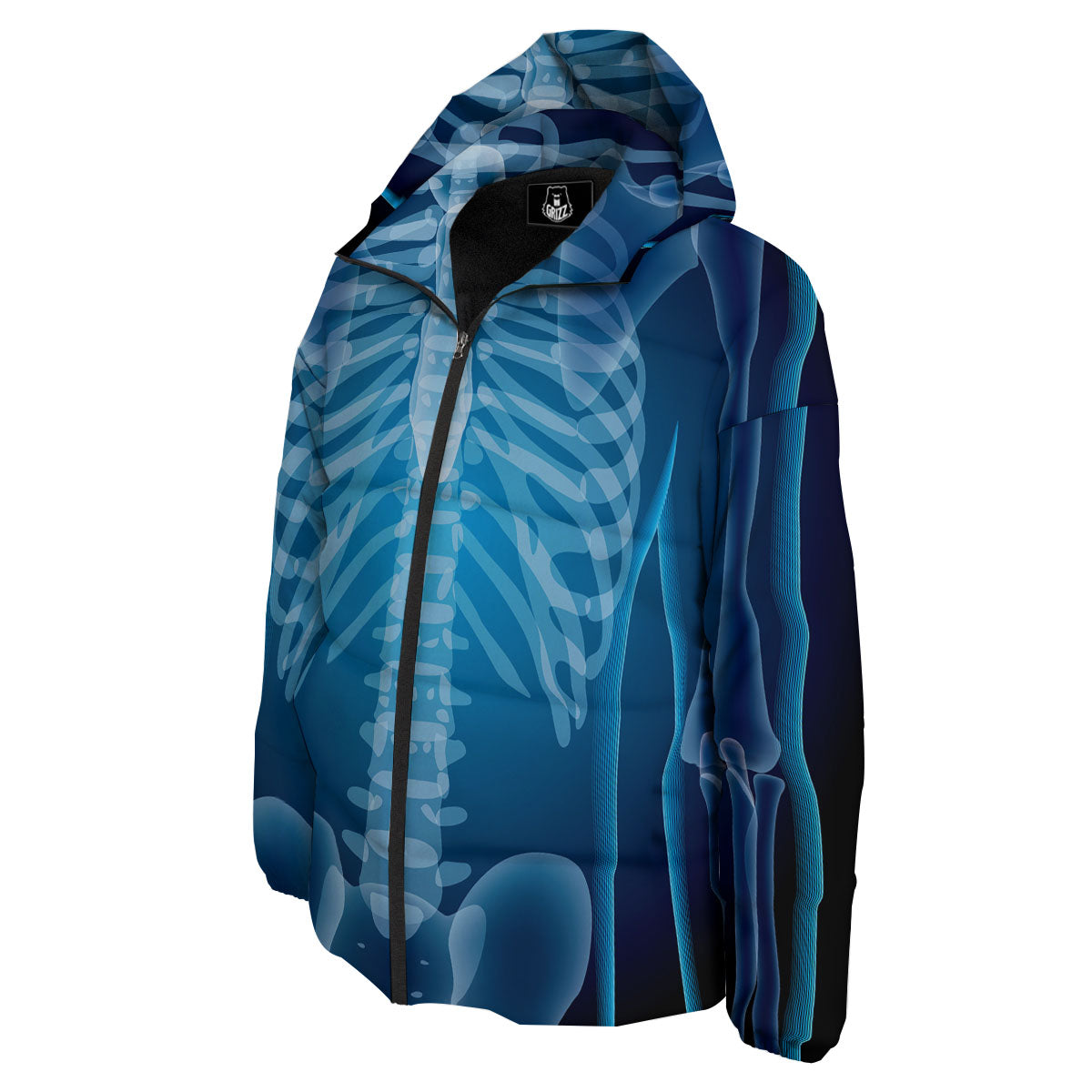 X-Ray Film Radiologist Print Down Jacket-grizzshop