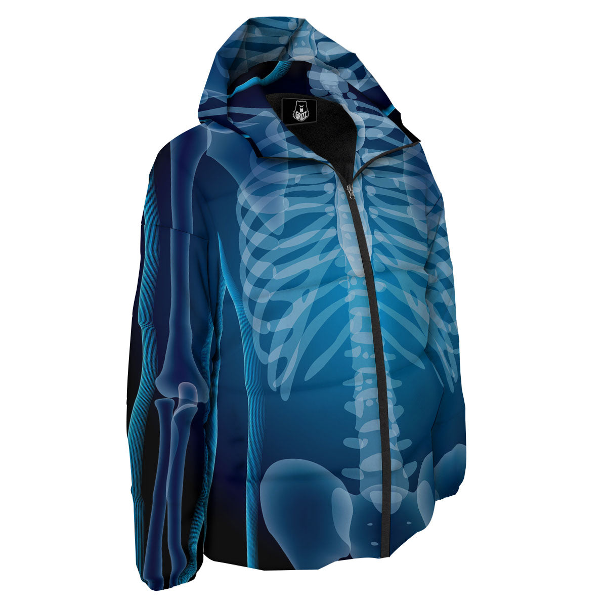 X-Ray Film Radiologist Print Down Jacket-grizzshop