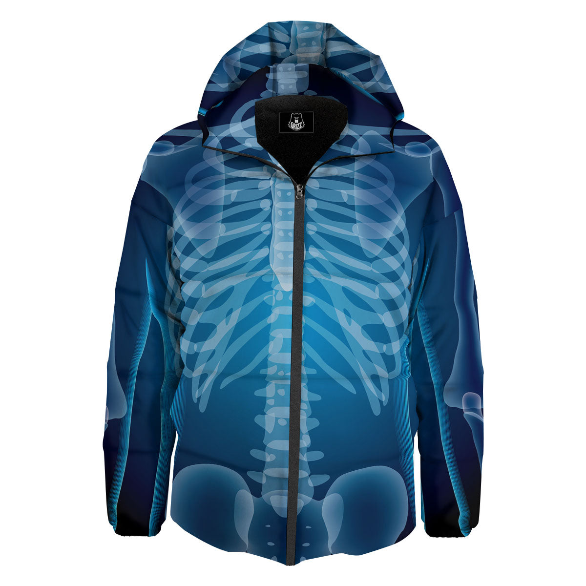 X-Ray Film Radiologist Print Down Jacket-grizzshop