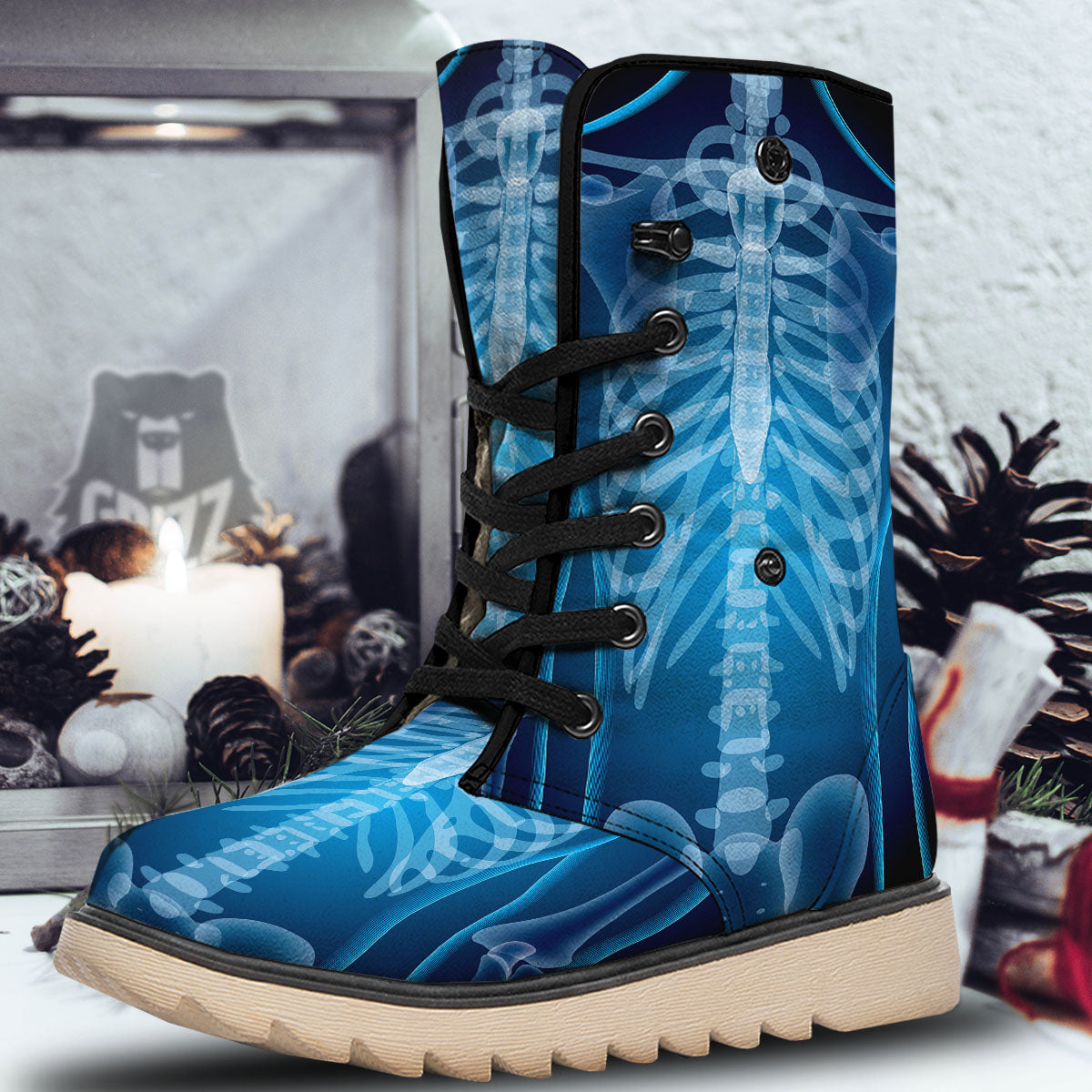 X-Ray Film Radiologist Print Snow Boots-grizzshop