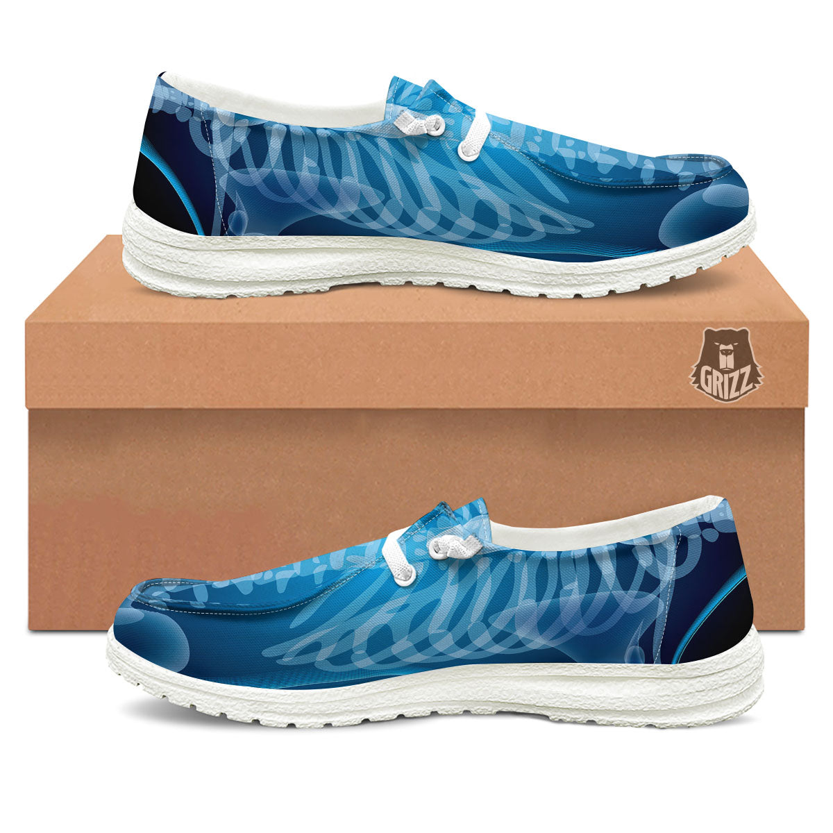 X-Ray Film Radiologist Print White Loafers-grizzshop