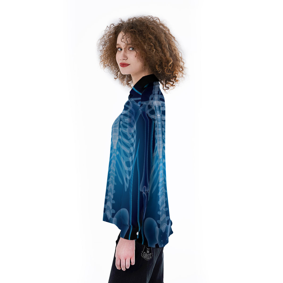 X-Ray Film Radiologist Print Women's Long Sleeve Shirts-grizzshop