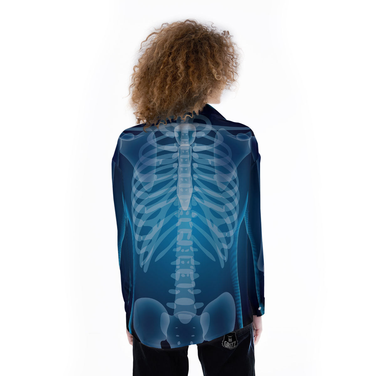 X-Ray Film Radiologist Print Women's Long Sleeve Shirts-grizzshop