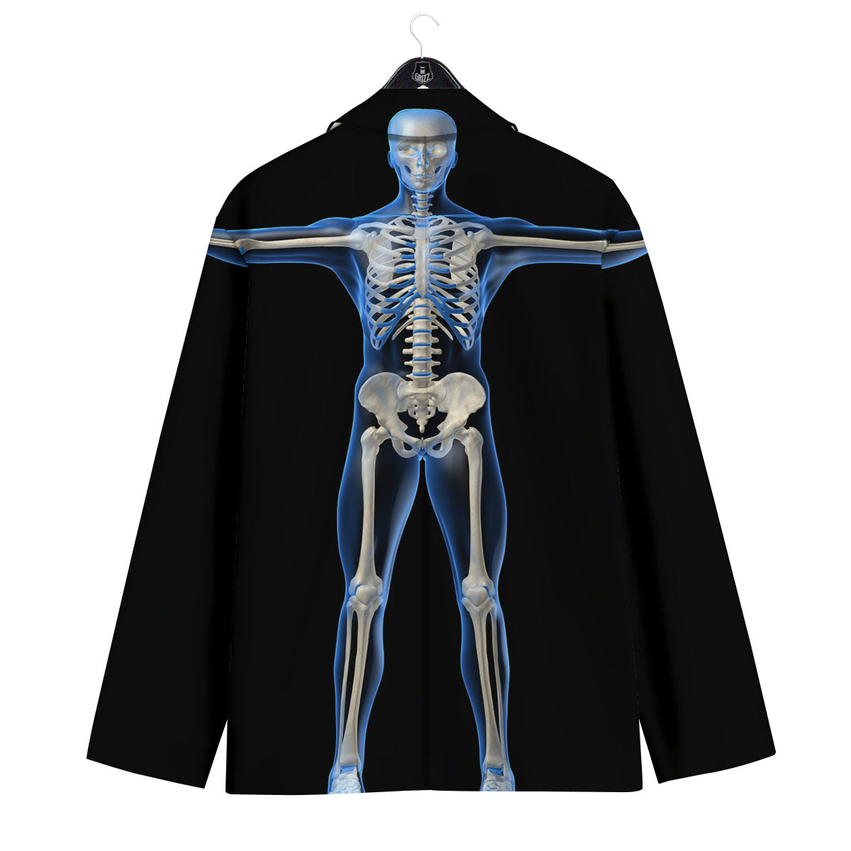 X-Ray Human Skeleton Print Men's Sport Coat-grizzshop