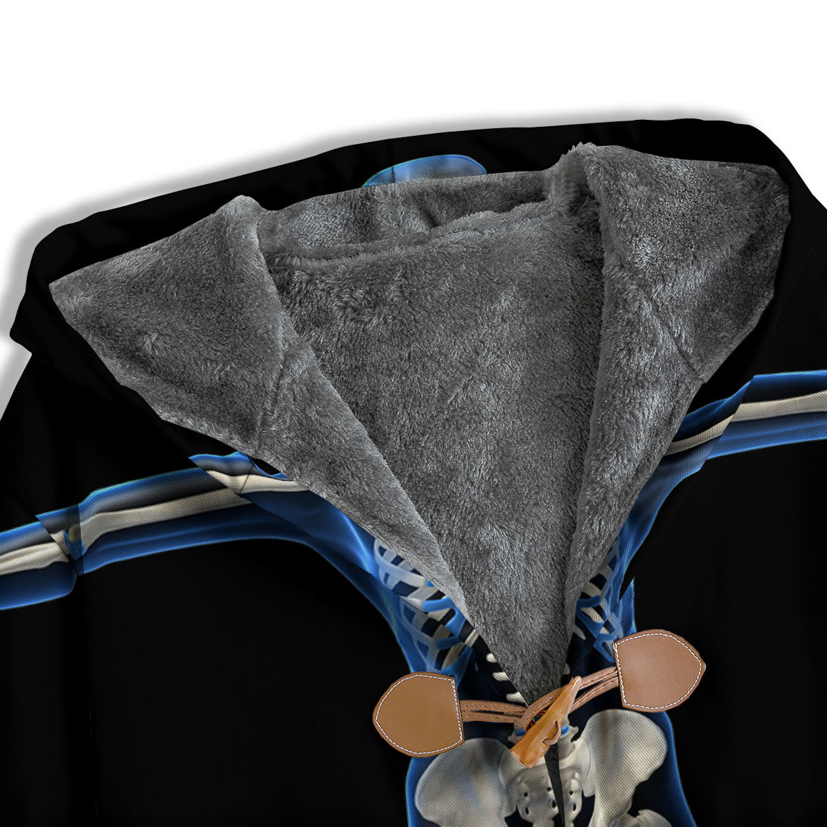 X-Ray Human Skeleton Print Men's Windbreaker Jacket-grizzshop