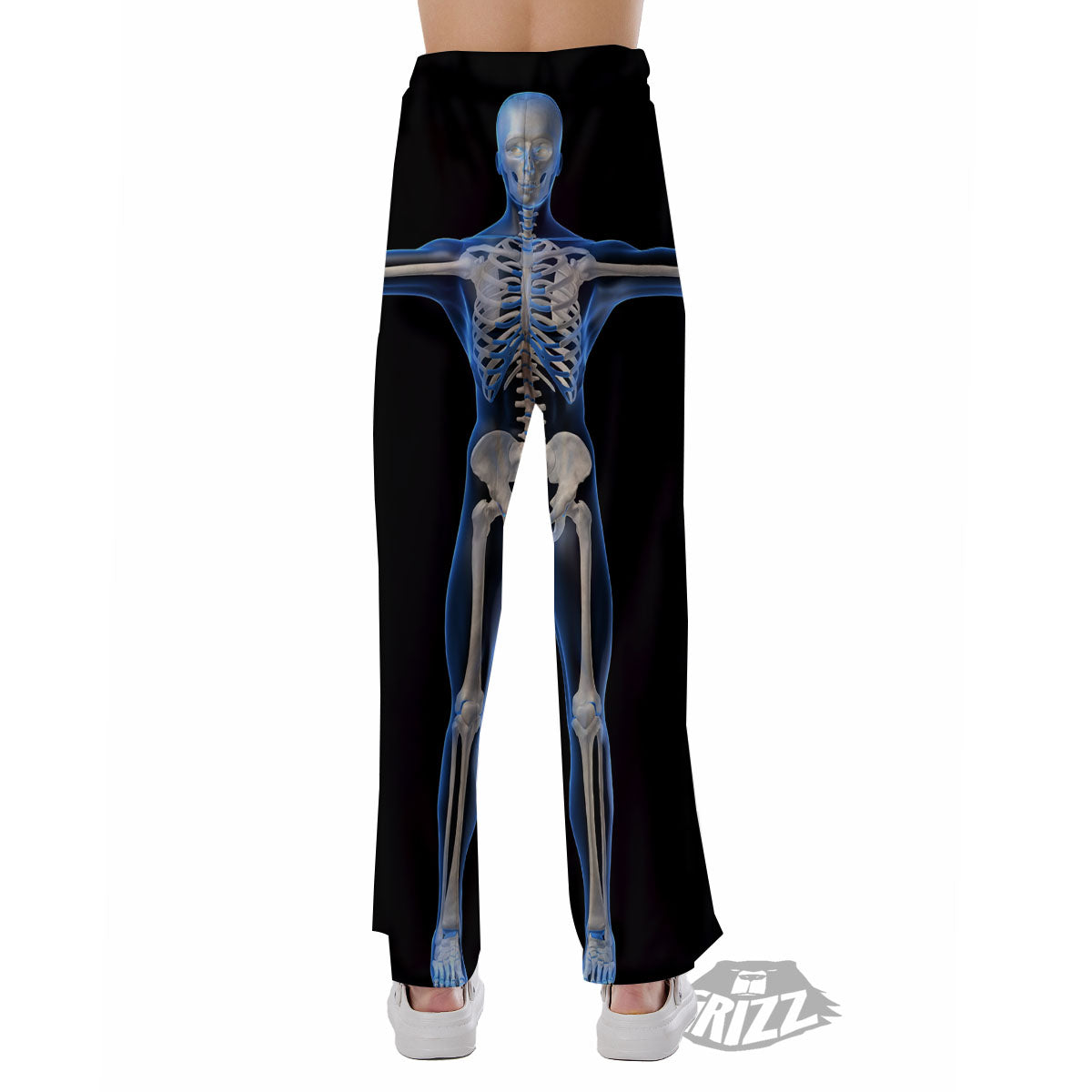 X-Ray Human Skeleton Print Pajama Pants-grizzshop