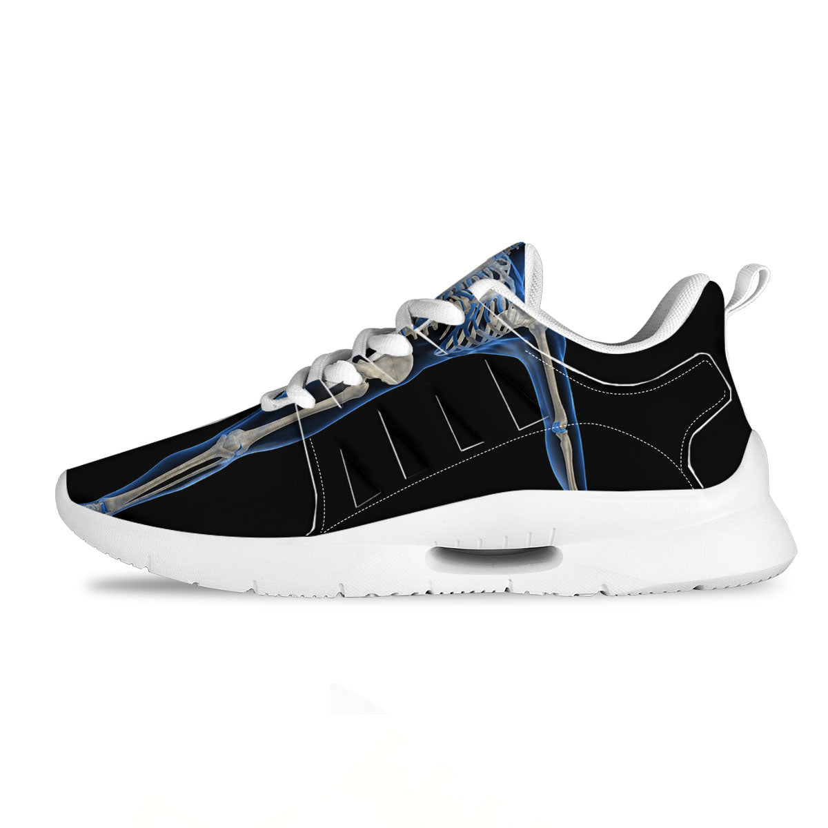X-Ray Human Skeleton Print Tennis Shoes-grizzshop
