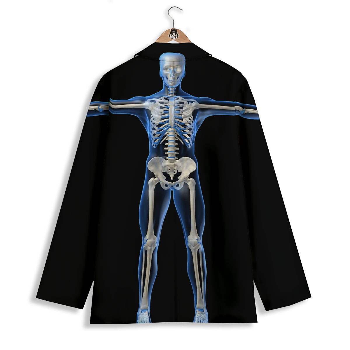 X-Ray Human Skeleton Print Women's Blazer-grizzshop