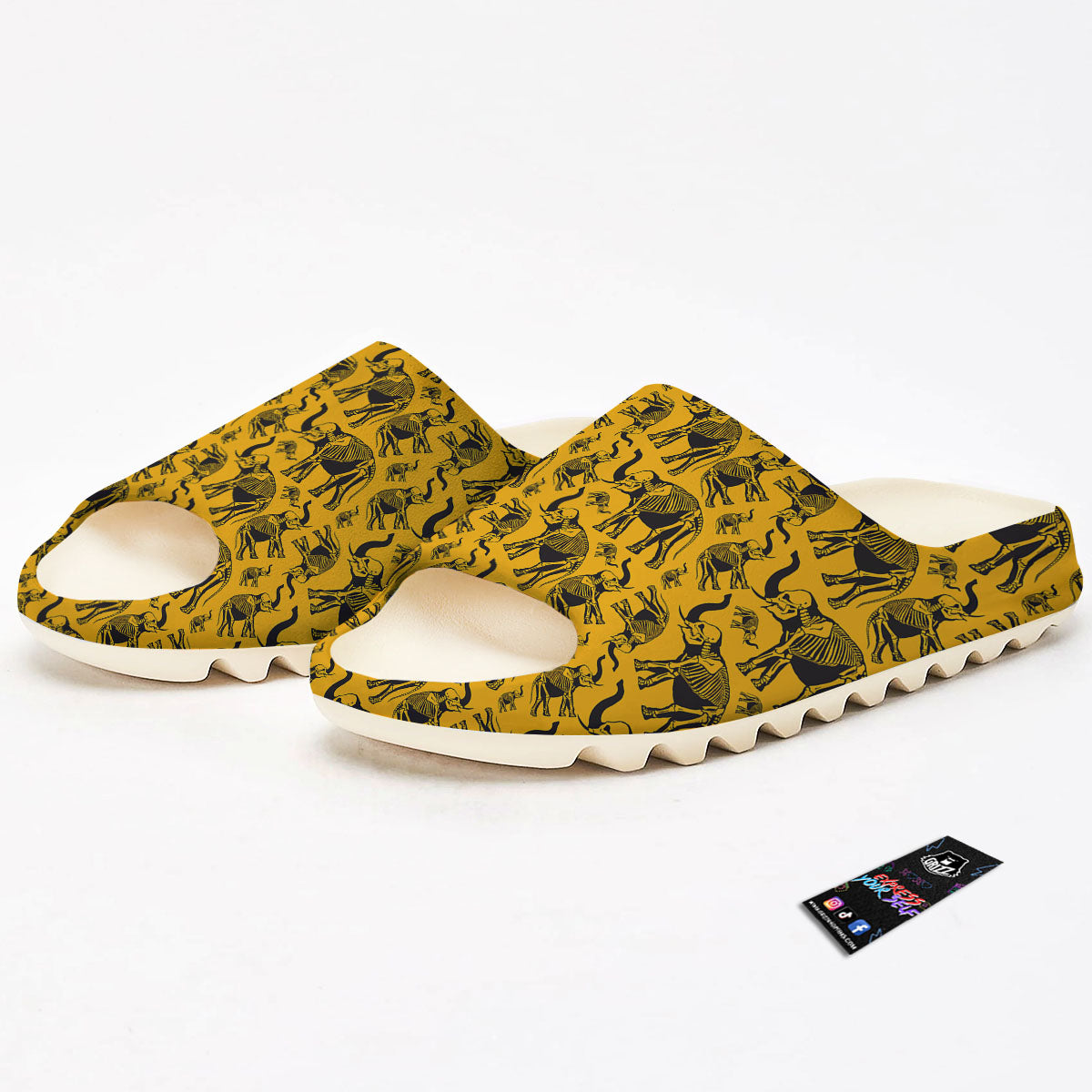 X-Ray Elephant Skeleton Print Pattern Sandals-grizzshop