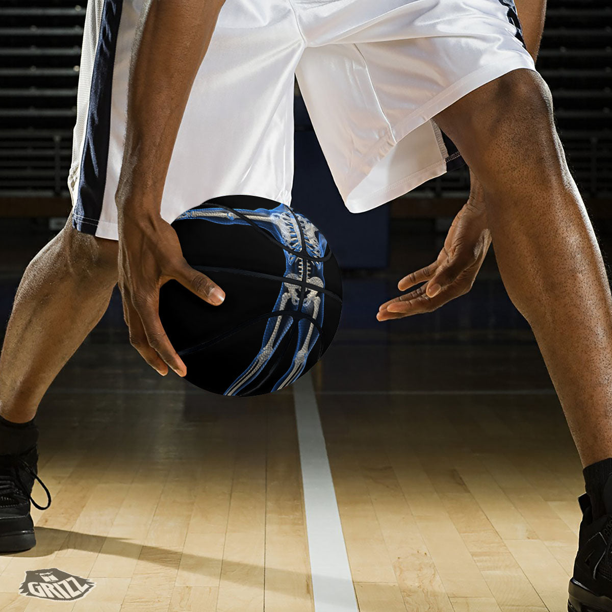 X-Ray Human Skeleton Print Basketball
