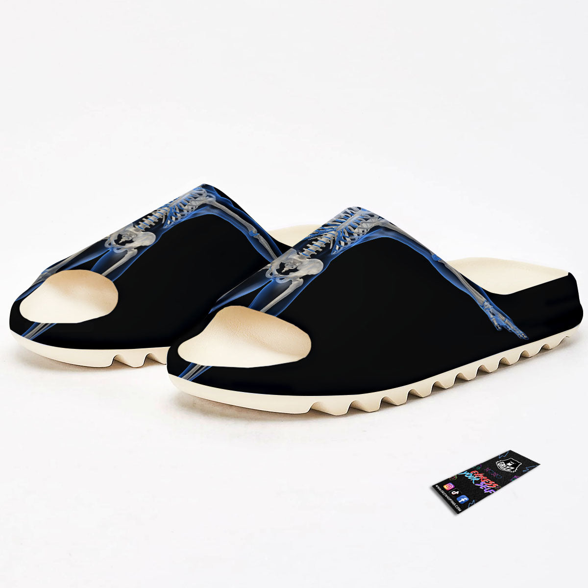 X-Ray Human Skeleton Print Sandals-grizzshop