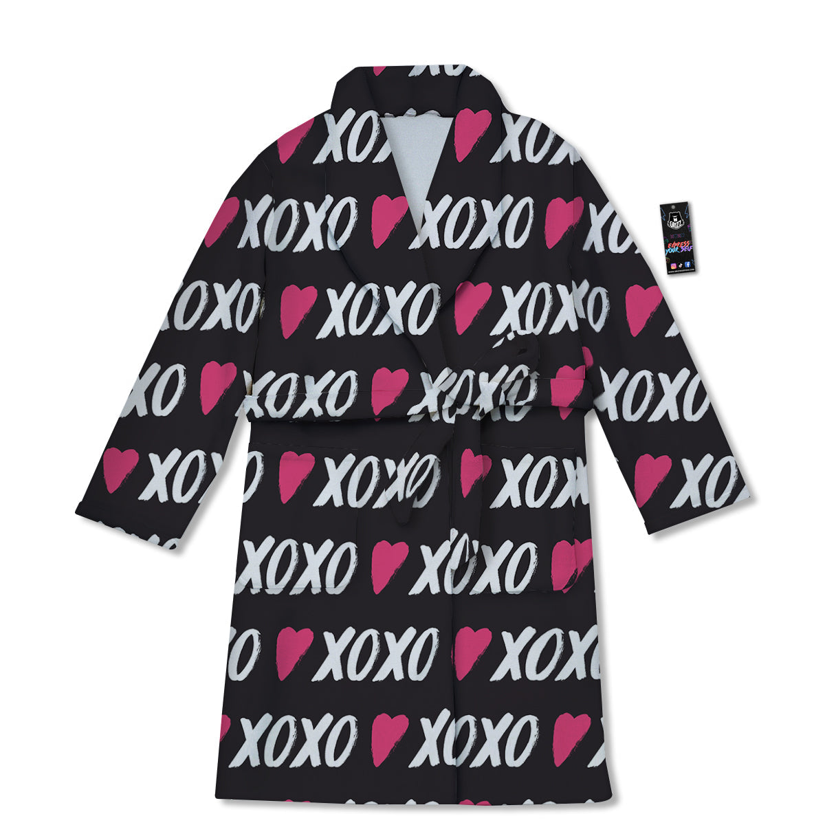 XOXO Valentine's Day Print Pattern Bathrobe-grizzshop