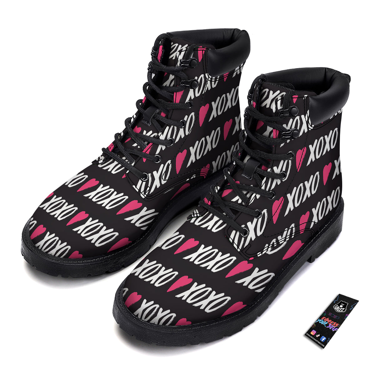 XOXO Valentine's Day Print Pattern Boots-grizzshop