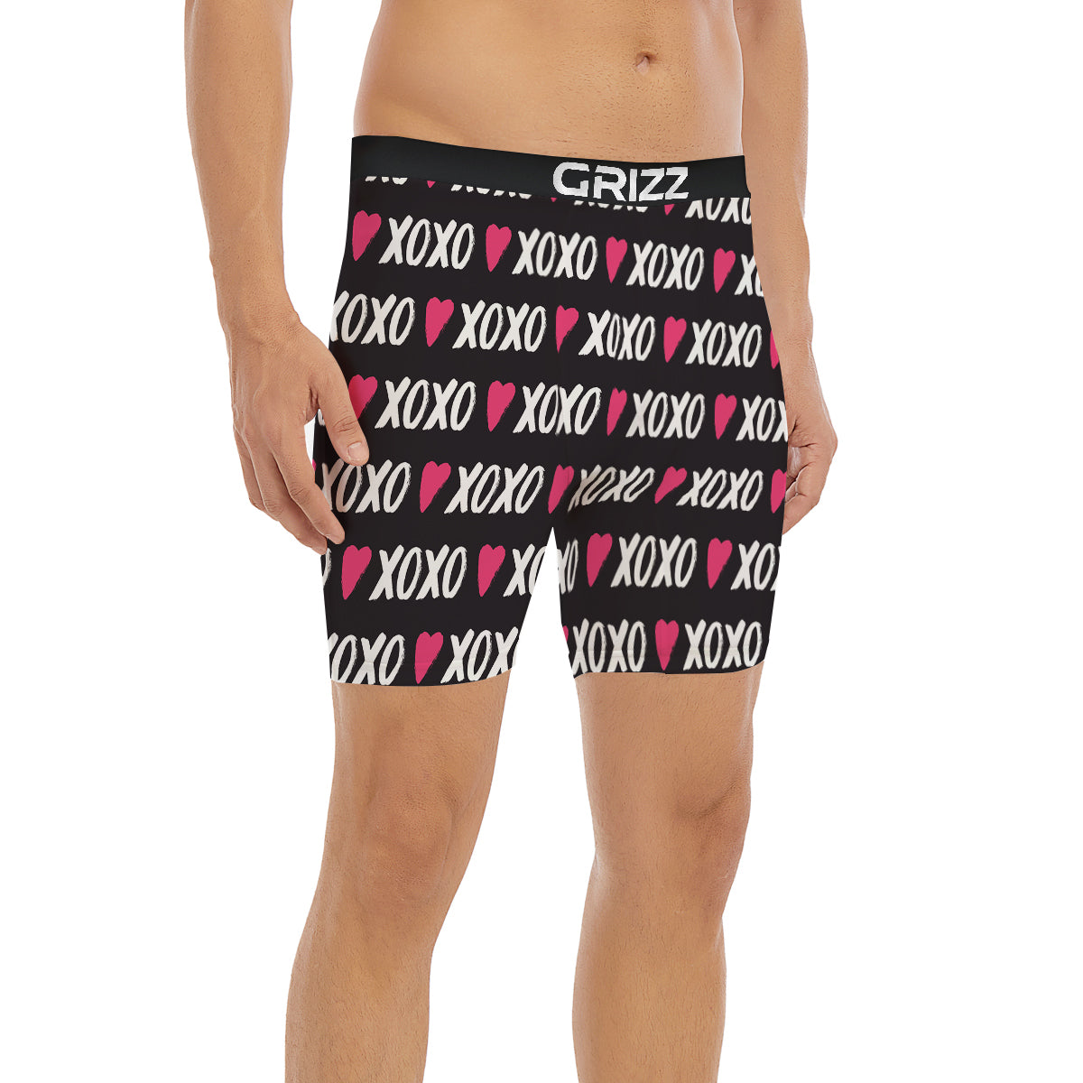 XOXO Valentine's Day Print Pattern Boxer Briefs-grizzshop