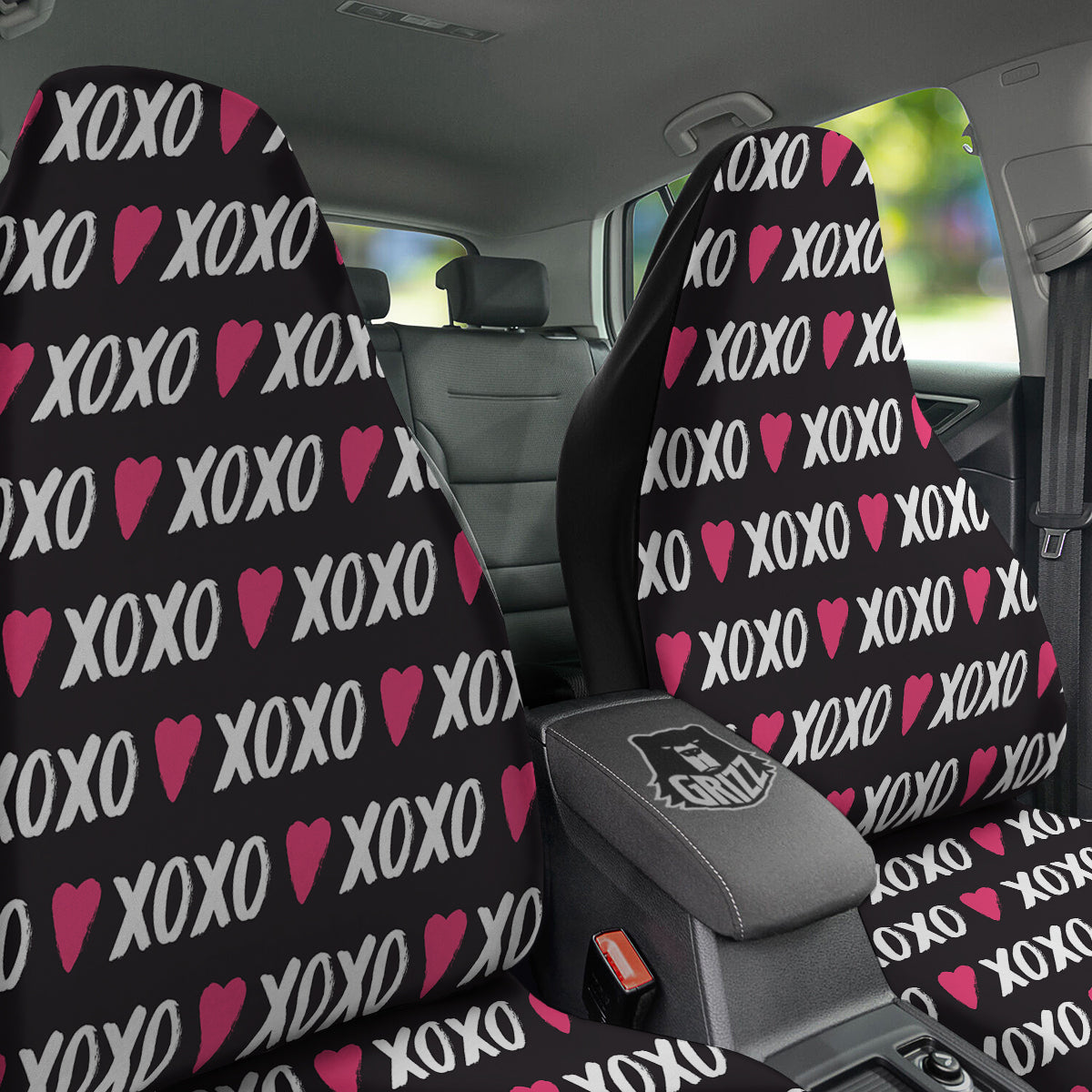 XOXO Valentine's Day Print Pattern Car Seat Covers-grizzshop