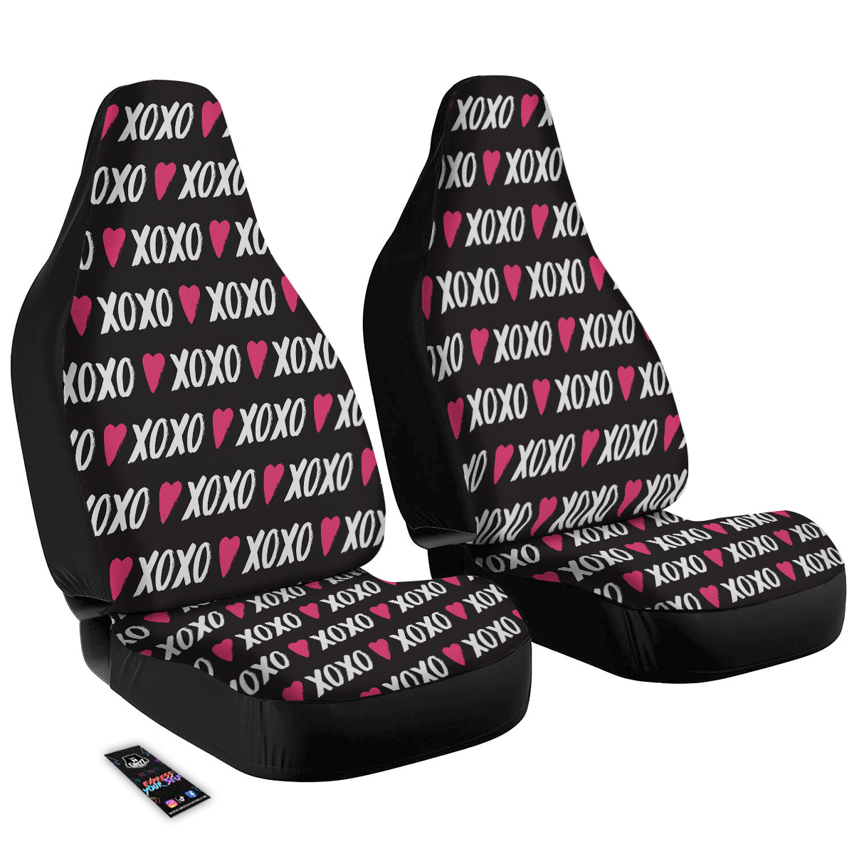 XOXO Valentine's Day Print Pattern Car Seat Covers-grizzshop