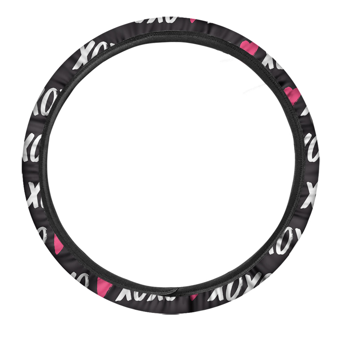 XOXO Valentine's Day Print Pattern Car Steering Wheel Cover-grizzshop