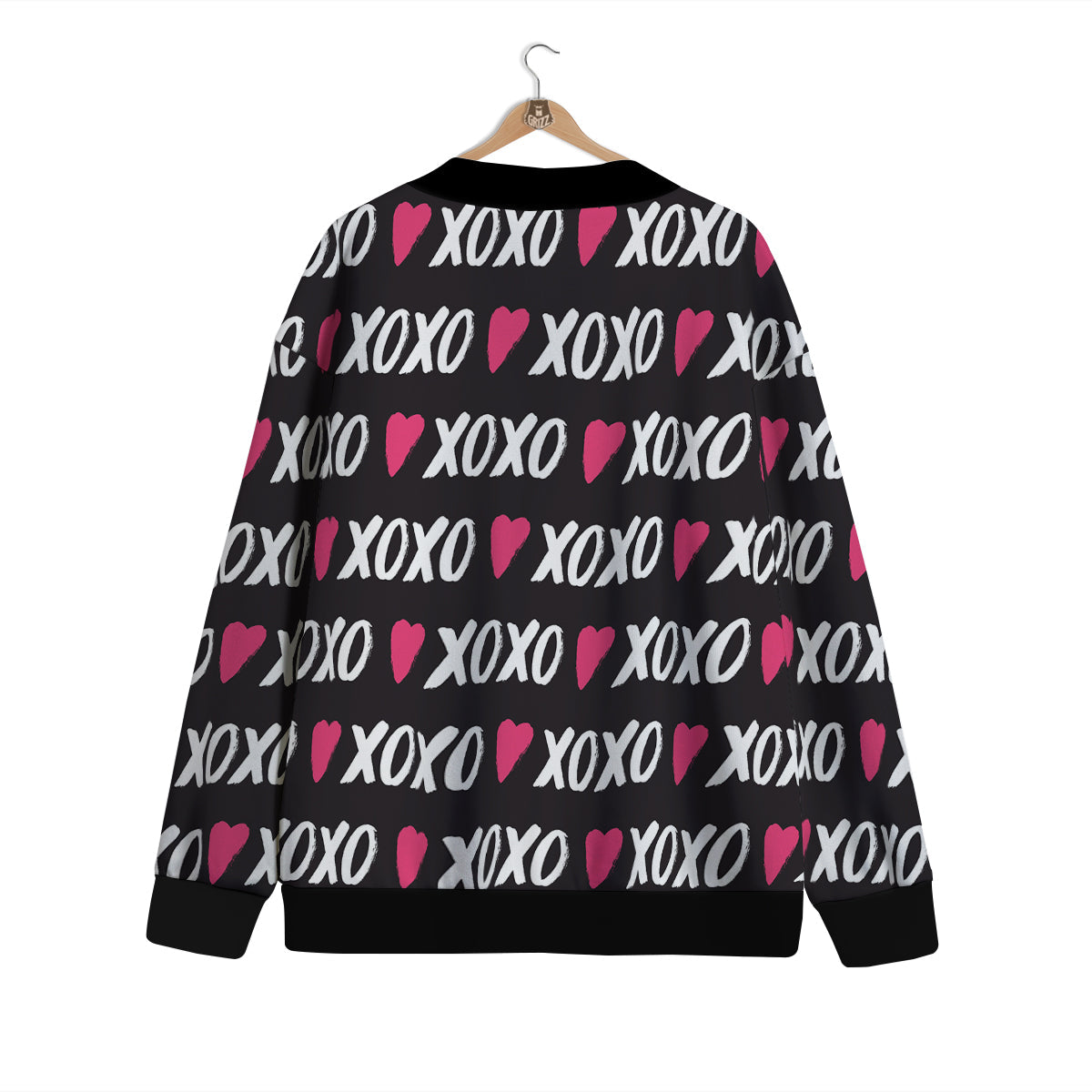 XOXO Valentine's Day Print Pattern Cardigan-grizzshop