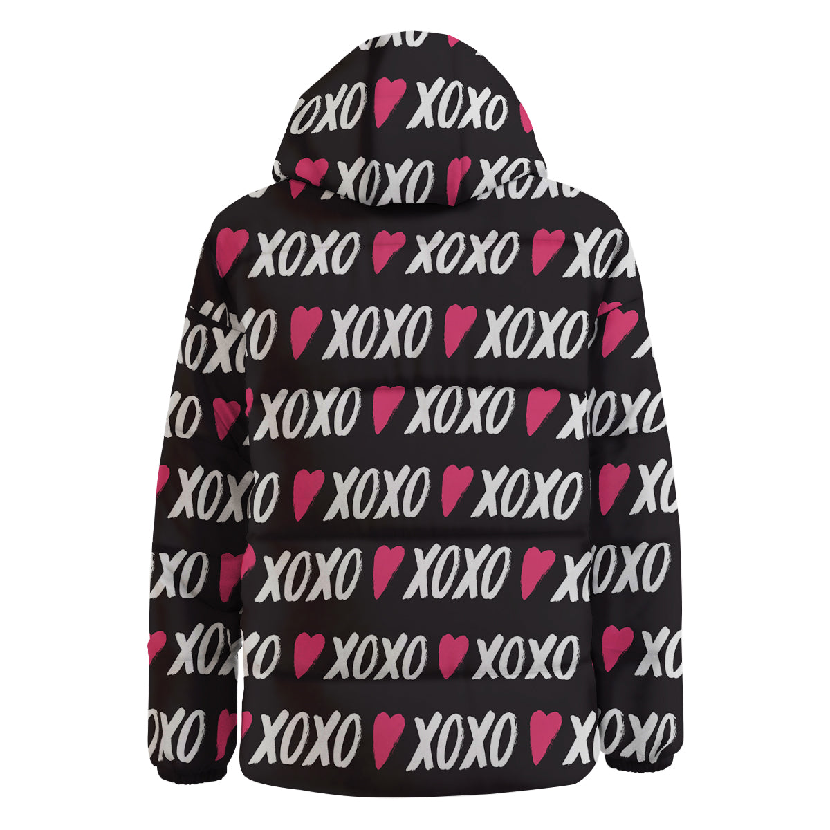 XOXO Valentine's Day Print Pattern Down Jacket-grizzshop