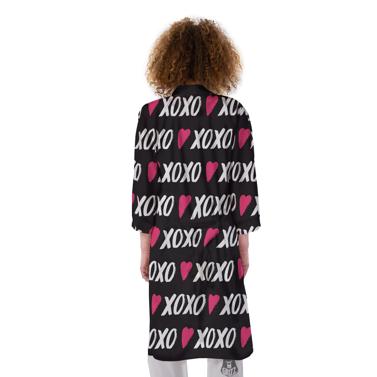 XOXO Valentine's Day Print Pattern Kimono-grizzshop