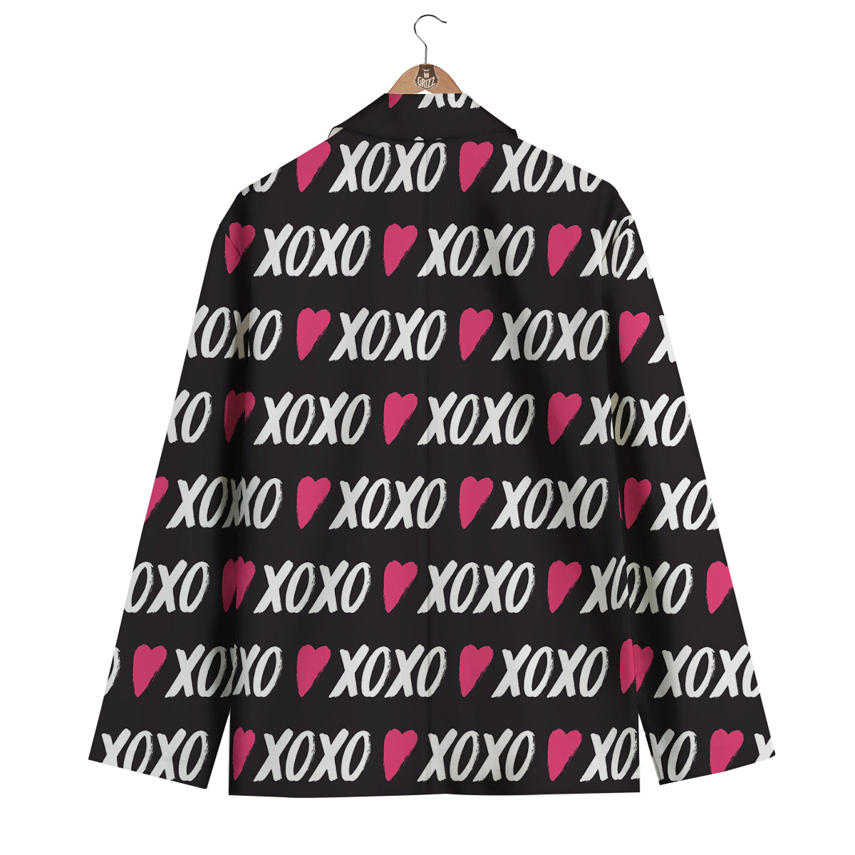 XOXO Valentine's Day Print Pattern Men's Blazer-grizzshop