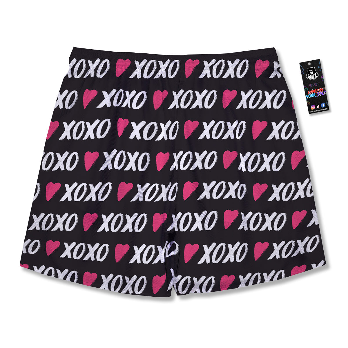 XOXO Valentine's Day Print Pattern Men's Running Shorts-grizzshop