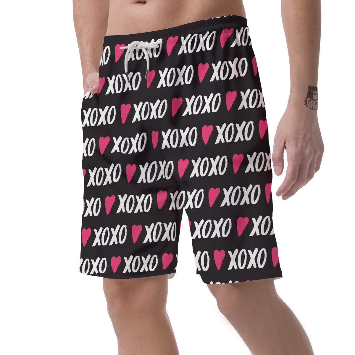 XOXO Valentine's Day Print Pattern Men's Shorts-grizzshop