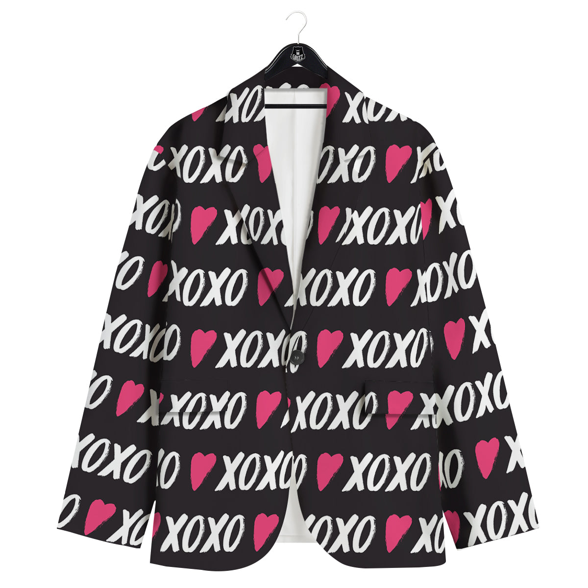 XOXO Valentine's Day Print Pattern Men's Sport Coat-grizzshop