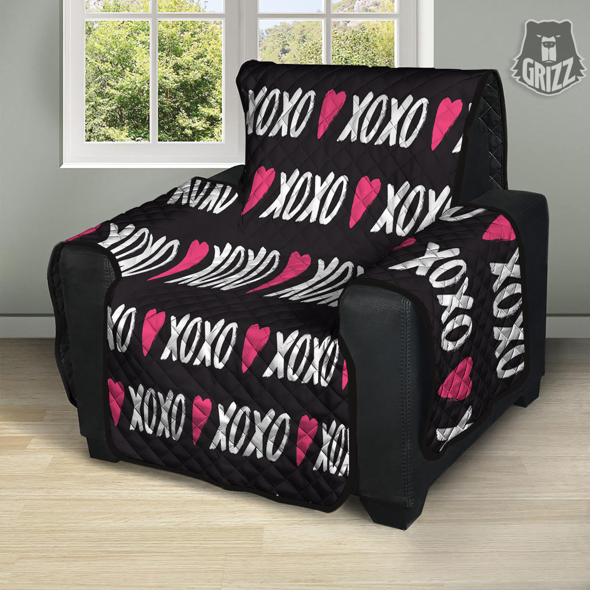 XOXO Valentine's Day Print Pattern Recliner Protector-grizzshop