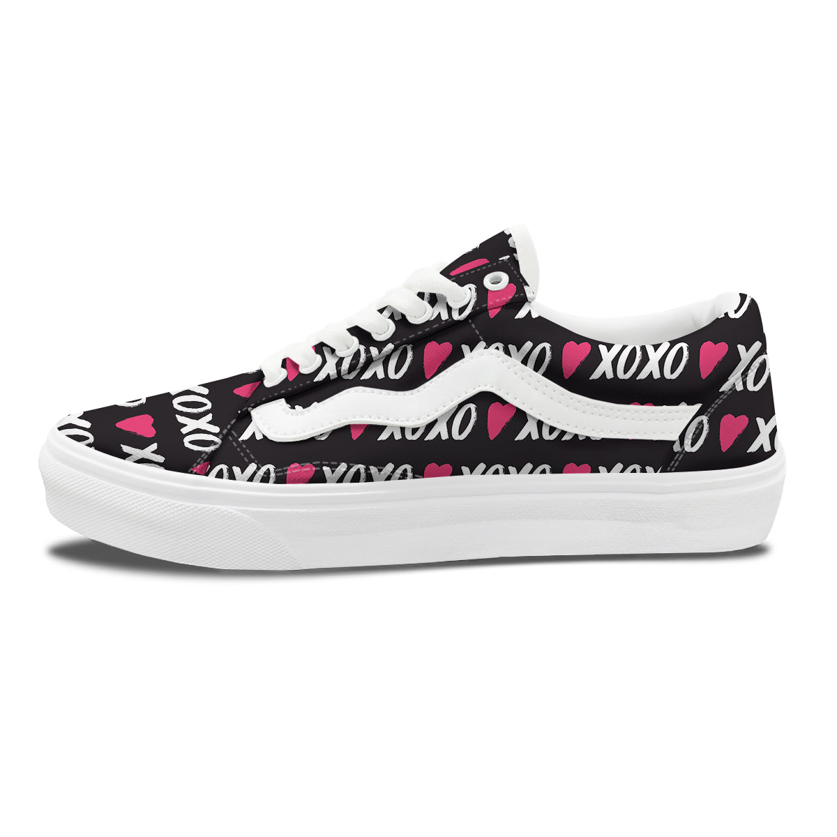 XOXO Valentine's Day Print Pattern Skate Shoes-grizzshop