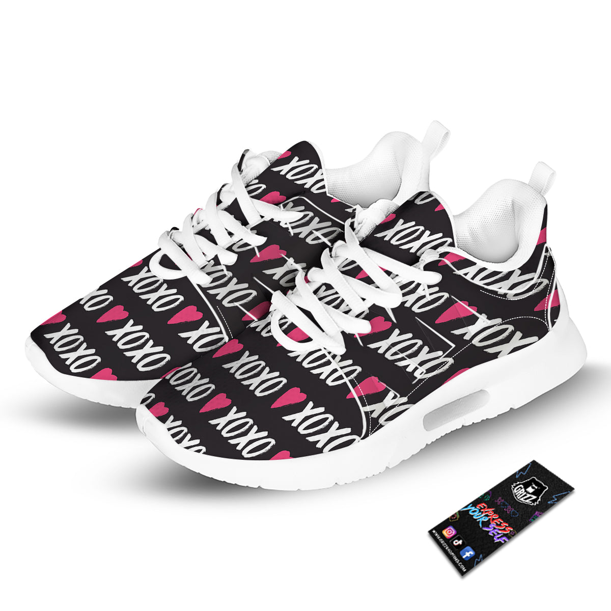 XOXO Valentine's Day Print Pattern Tennis Shoes-grizzshop